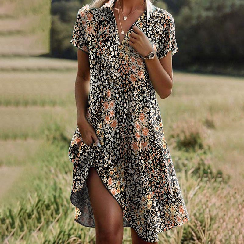 Vintage Kleid mit romantischem Blumendruck