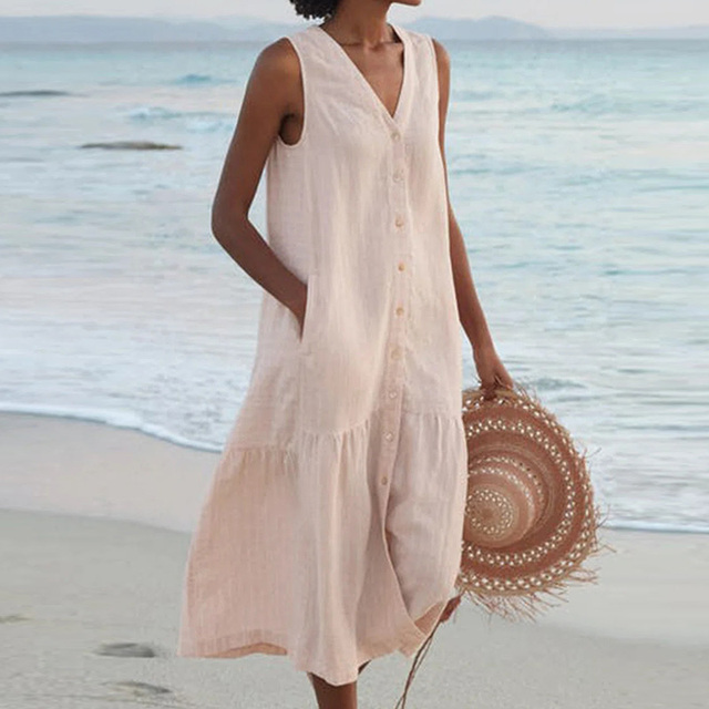 LYRA | Luftiges Sommerkleid mit V-Ausschnitt