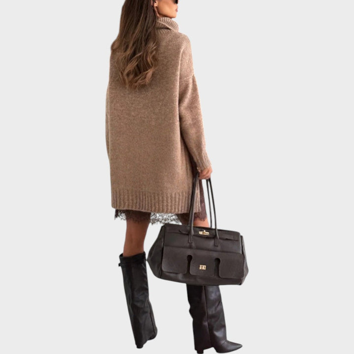 Nina | Damen Zweiteiler Pullover & Kleid stilvoll