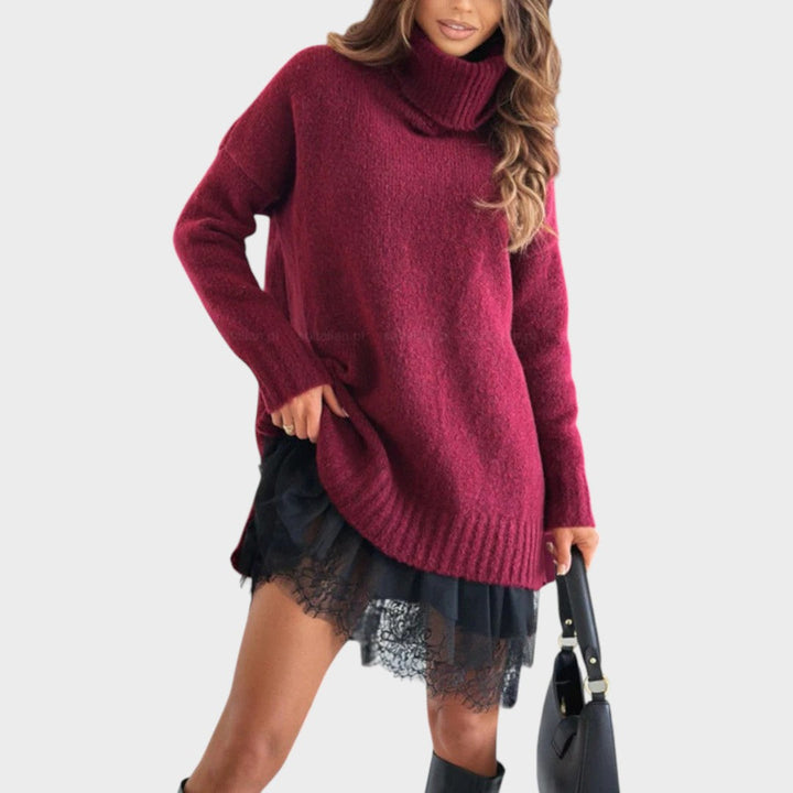 Nina | Damen Zweiteiler Pullover & Kleid stilvoll