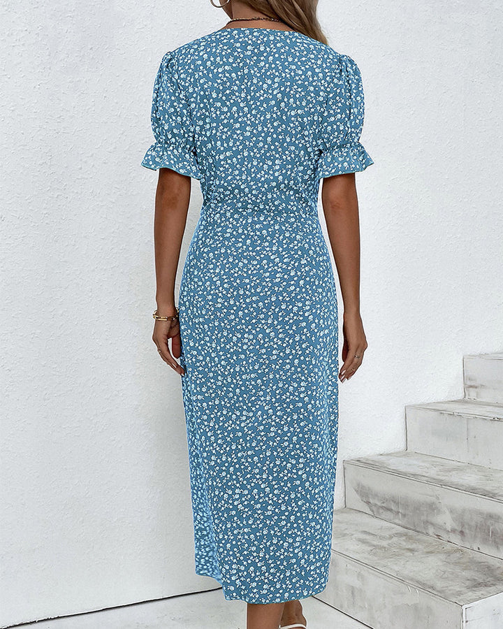 Daya Feines Kleid mit Knöpfen für besondere Anlässe