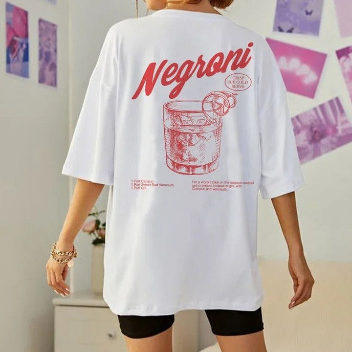 Vintage Rücken bedruckt Retro Grafik Shirt