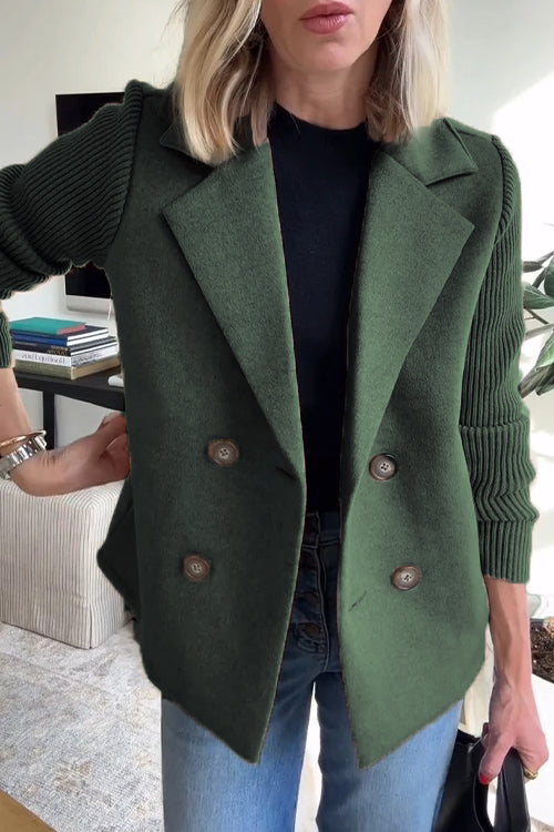 Olivia | Doppelreihiger Strickblazer für elegante Auftritte