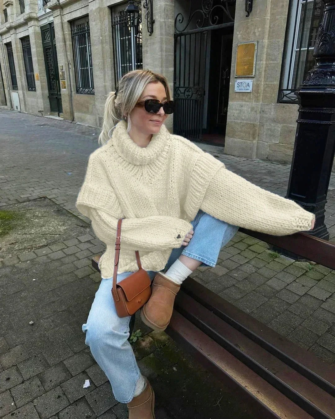 Stella | Strickpullover mit halblangem Kragen