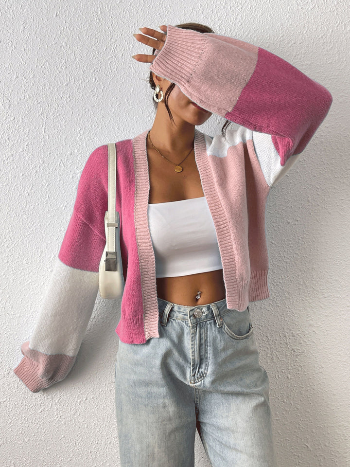 Alina | Farbblock-Strickjacke mit trendigem Look