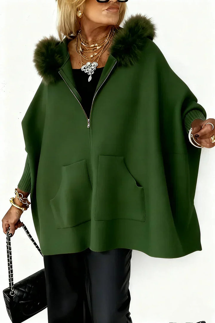 Faye | Stylische Damenjacke Mit Flauschigem Kragen