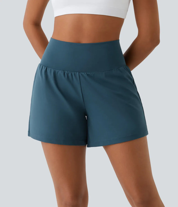 Natalia | 2-in-1 Yoga-Shorts mit hoher Taille