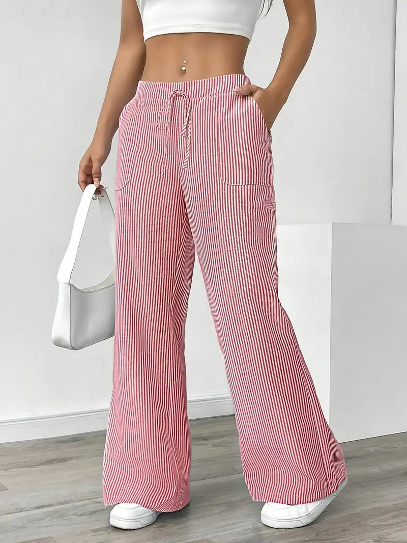 Alina | Elegante gestreifte Hose mit Taschen