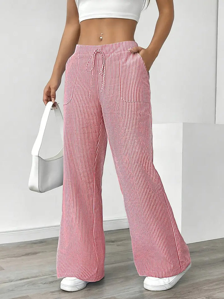 Alina | Elegante gestreifte Hose mit Taschen