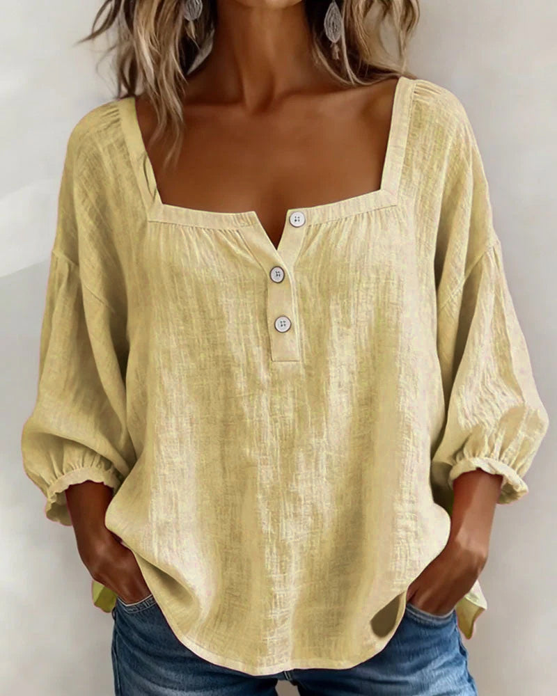 Zoe | Elegante Bluse Damen Eckiger Stil