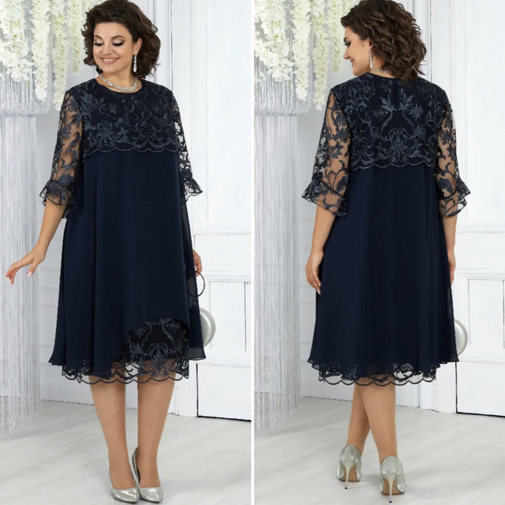 Elina | Stilvolles Damen Midikleid lässig-elegant