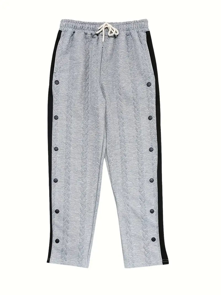 Kiana | Lässige Strickhose mit seitlichen Knopfakzenten
