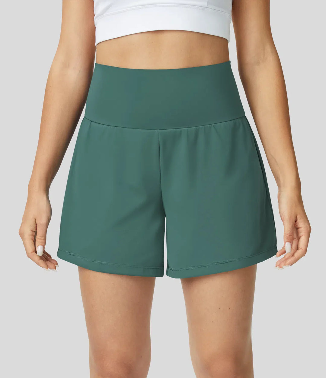 Natalia | 2-in-1 Yoga-Shorts mit hoher Taille
