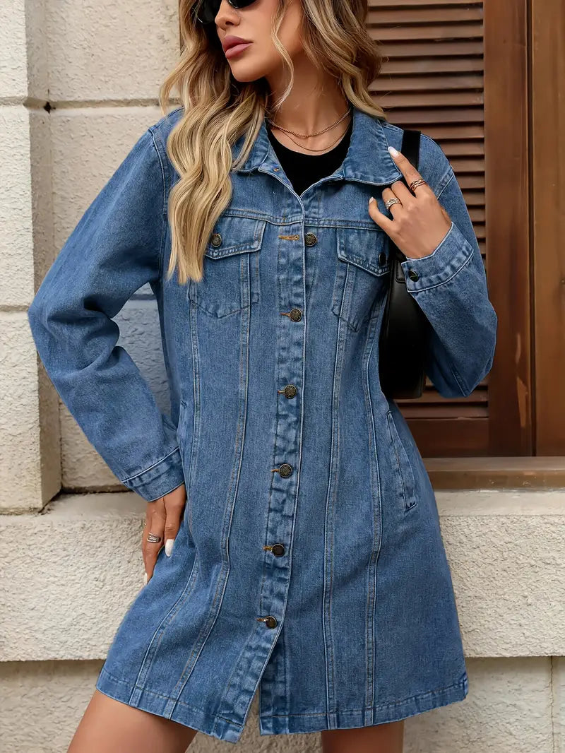 Jana | Klassische Jeansjacke mit aufgesetzten Taschen