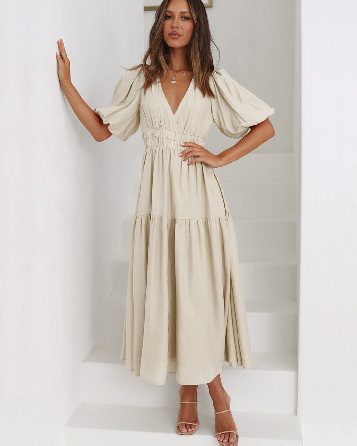 Enola | Luftiges Kleid mit zarten Puffärmeln