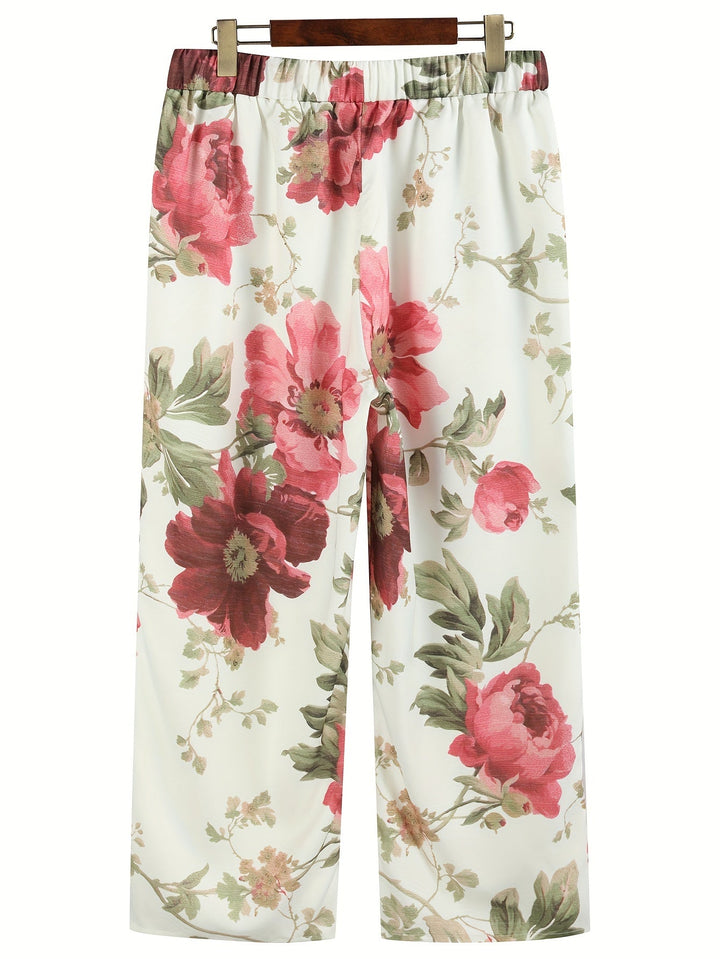 Sommerhose mit floralem Muster