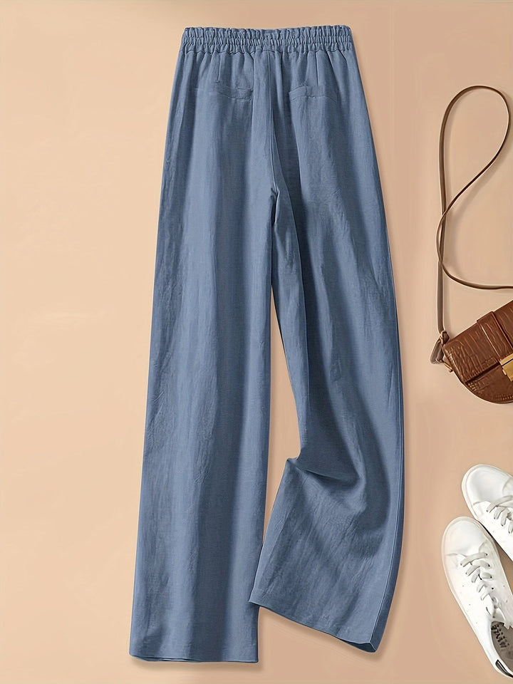 Paula | Leinenhose mit hohem Bund und Leichtigkeit