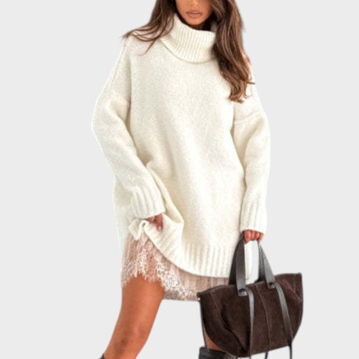 Nina | Damen Zweiteiler Pullover & Kleid stilvoll