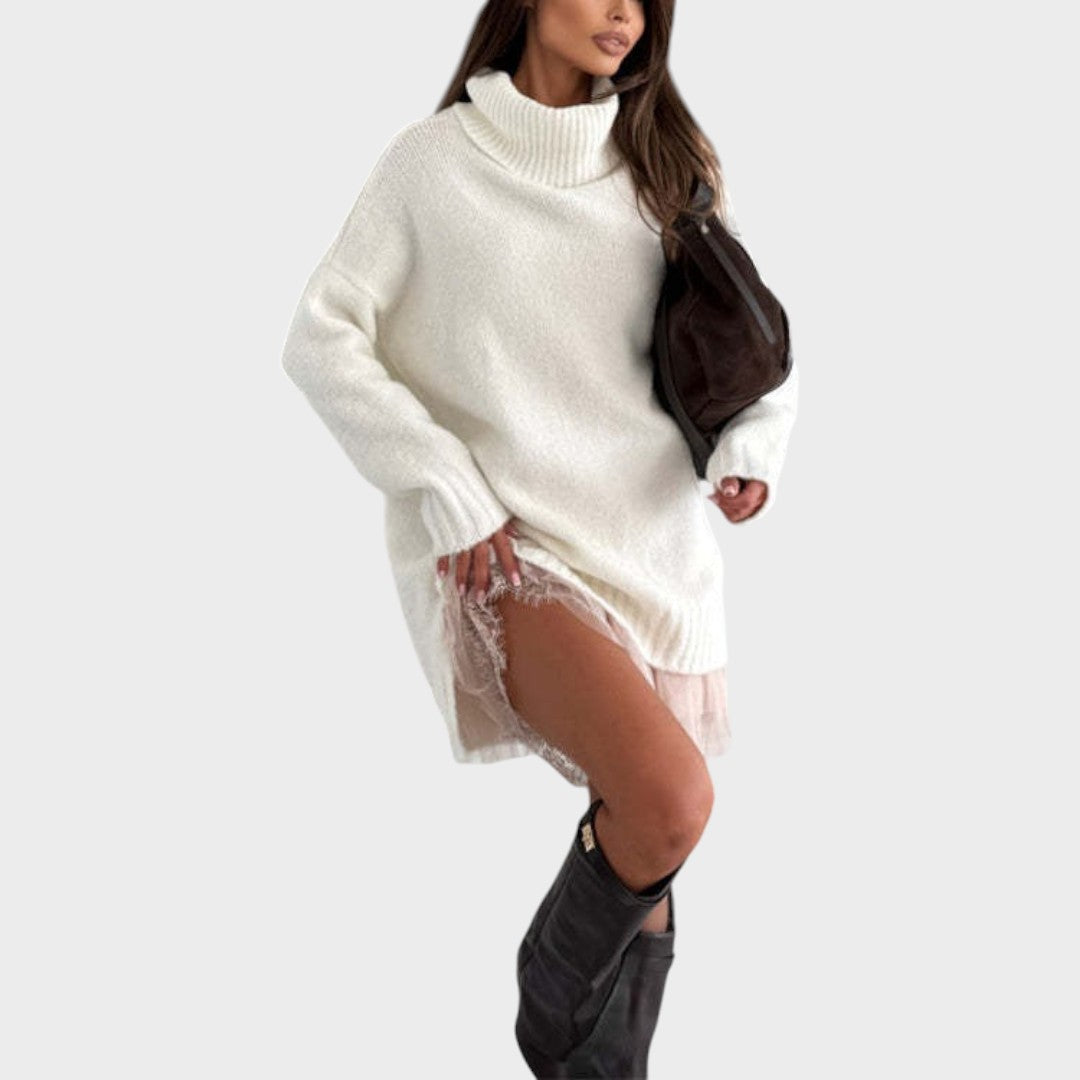 Nina | Damen Zweiteiler Pullover & Kleid stilvoll