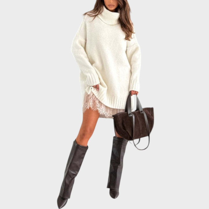 Nina | Damen Zweiteiler Pullover & Kleid stilvoll