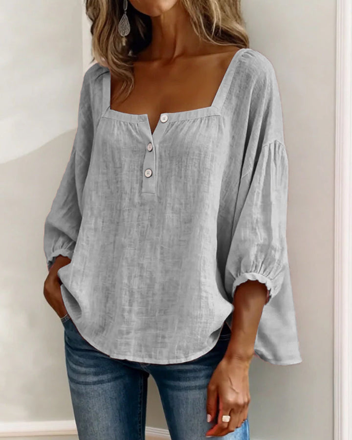 Zoe | Elegante Bluse Damen Eckiger Stil