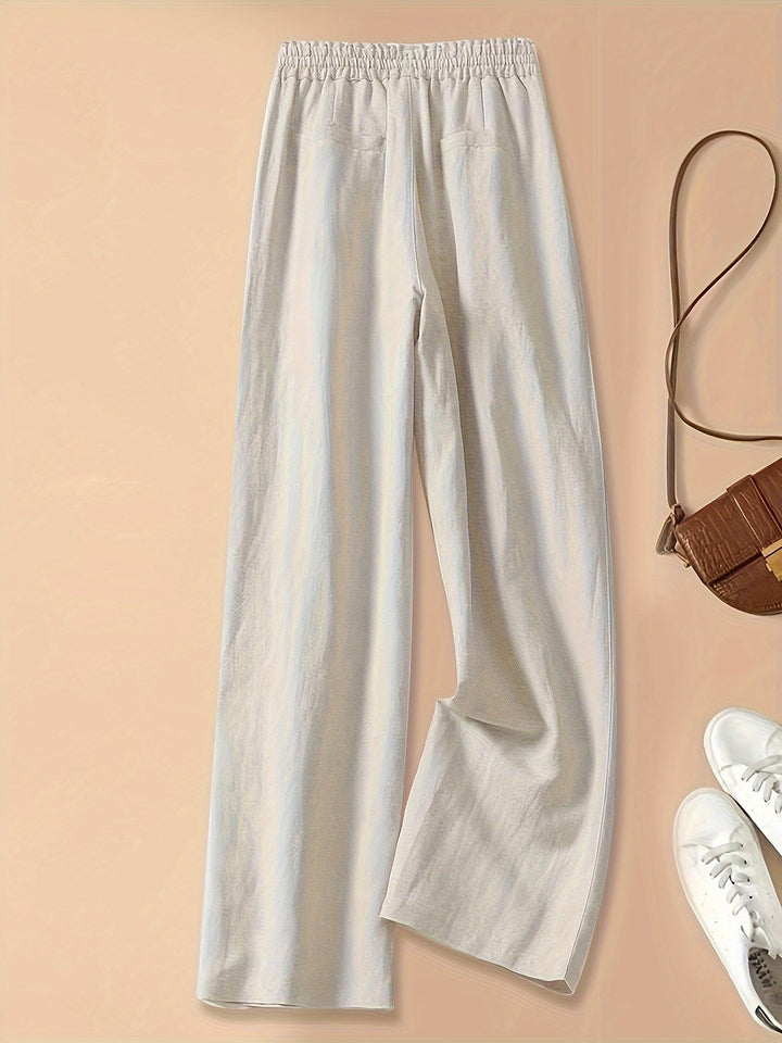 Paula | Leinenhose mit hohem Bund und Leichtigkeit