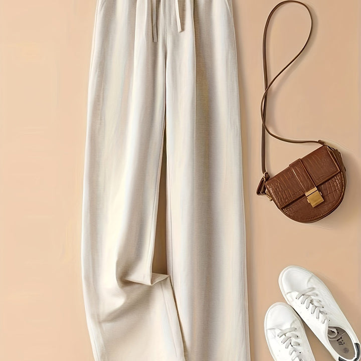 Paula | Leinenhose mit hohem Bund und Leichtigkeit