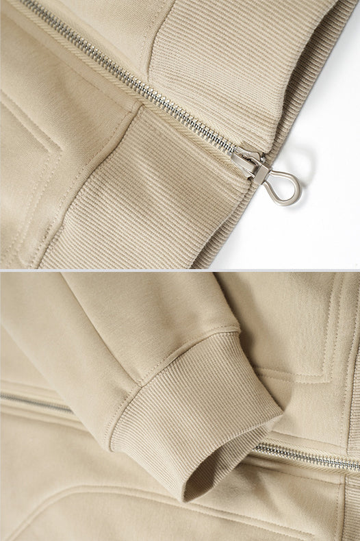 Minimalistische Fleecejacke mit durchgehendem Reißverschluss für Männer