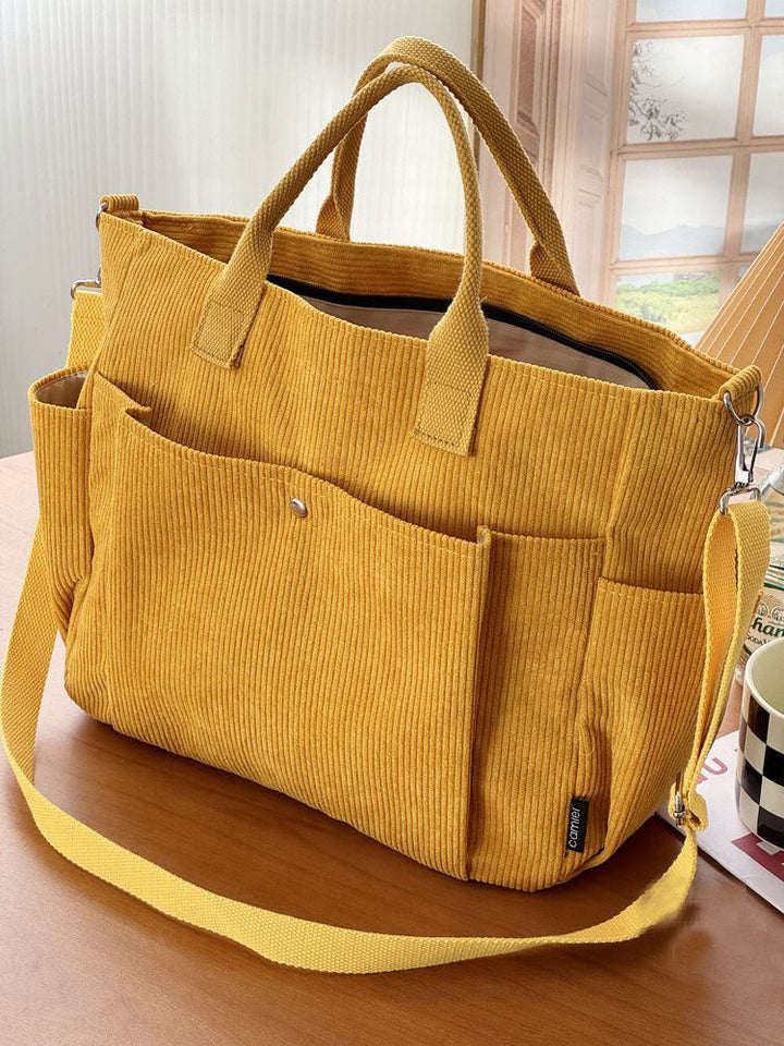 Umhängetasche aus Kord für lässige Alltagslooks