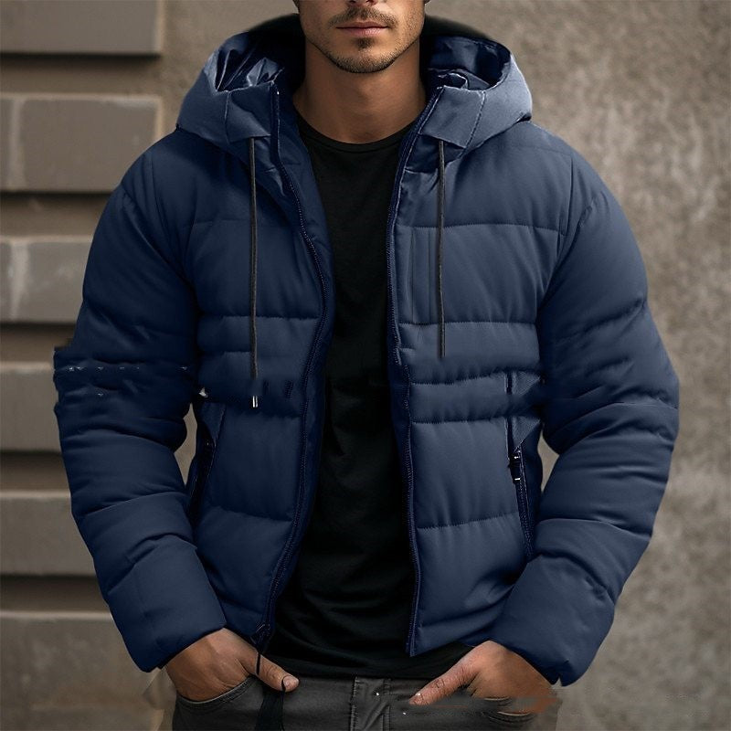Dromso | Stylische kurze Herren-Daunenjacke mit Kapuze