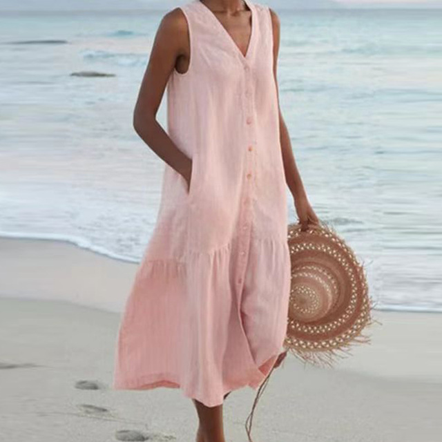 LYRA | Luftiges Sommerkleid mit V-Ausschnitt