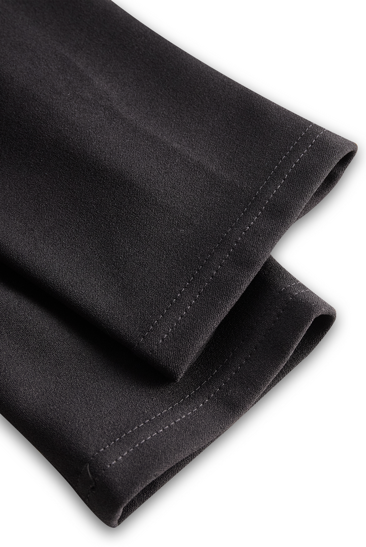 Elena | Modernes schwarzes Kleid Damen mit Stehkragen