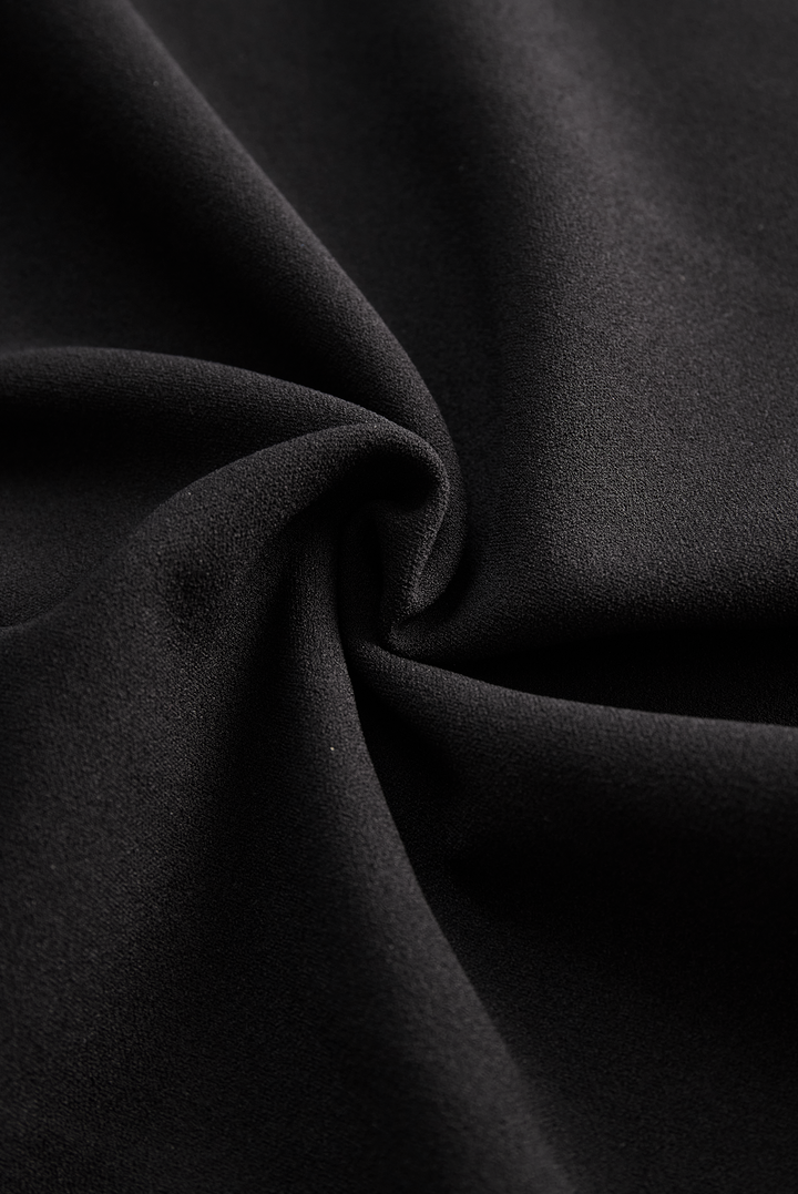Elena | Modernes schwarzes Kleid Damen mit Stehkragen