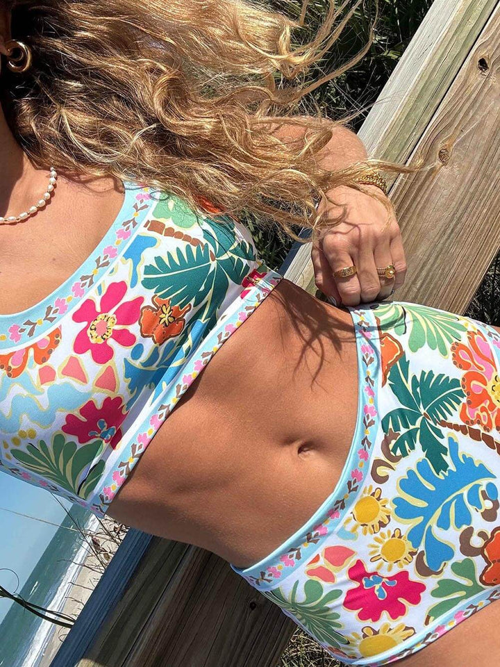 Emmie | Stretch-Bikini mit Blumen und Halt