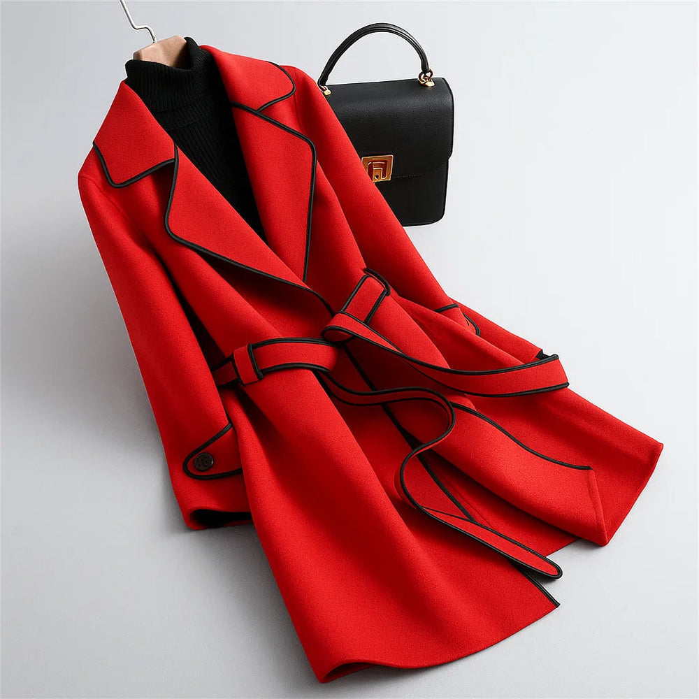 Elena | Eleganter Trenchcoat mit Reverskragen & Gürtel