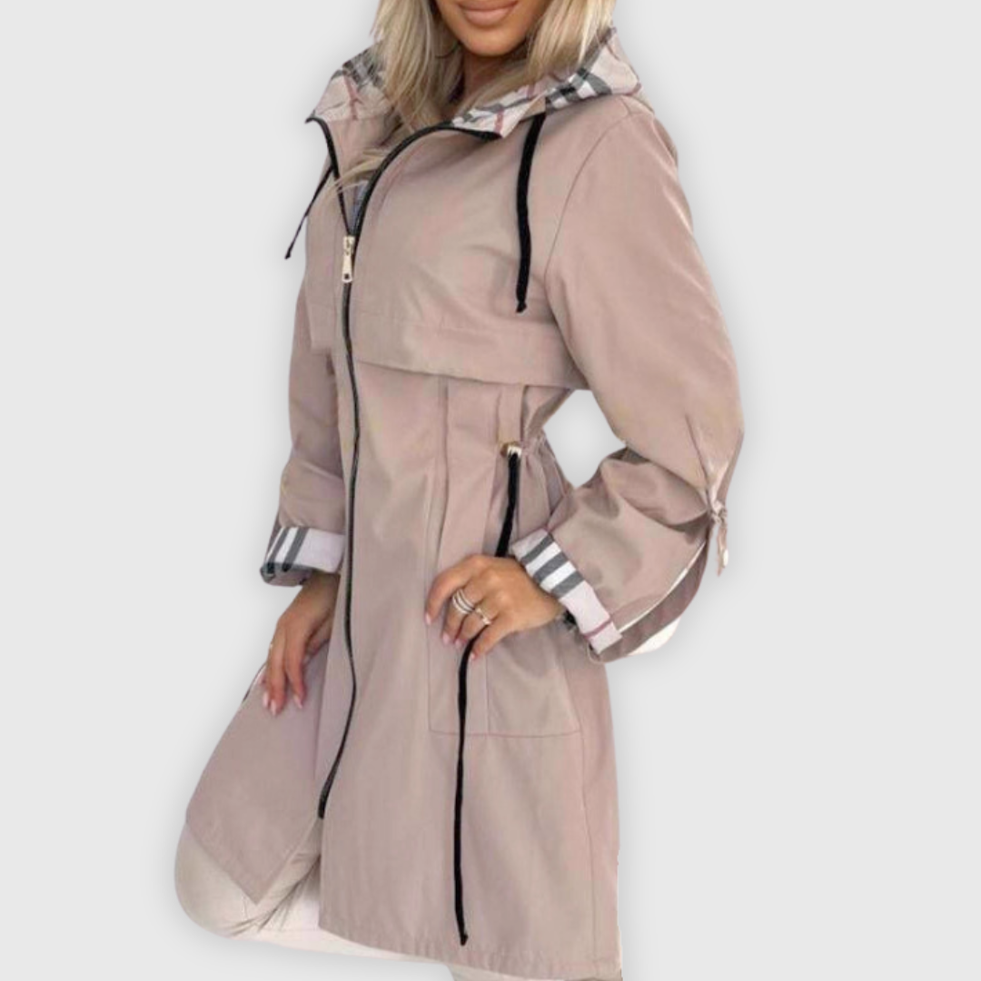 Elena | Wasser- und winddichter Zip-Mantel für Damen