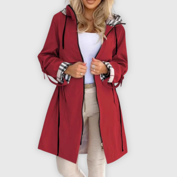 Elena | Wasser- und winddichter Zip-Mantel für Damen