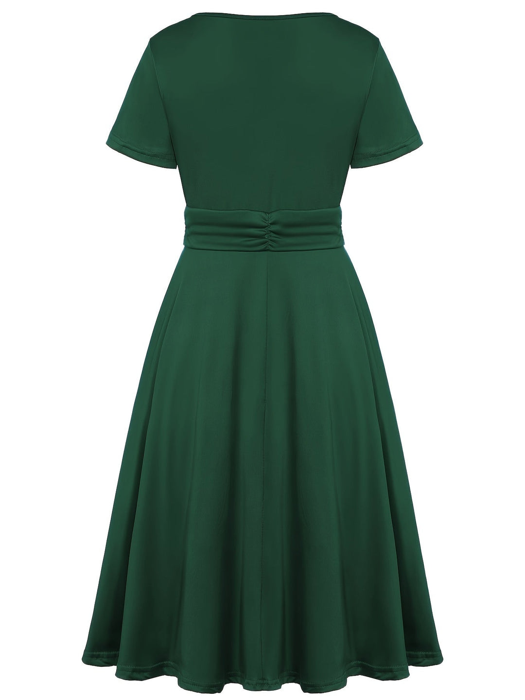 Elisa | V-Ausschnitt Midikleid mit asymmetrischem Saum