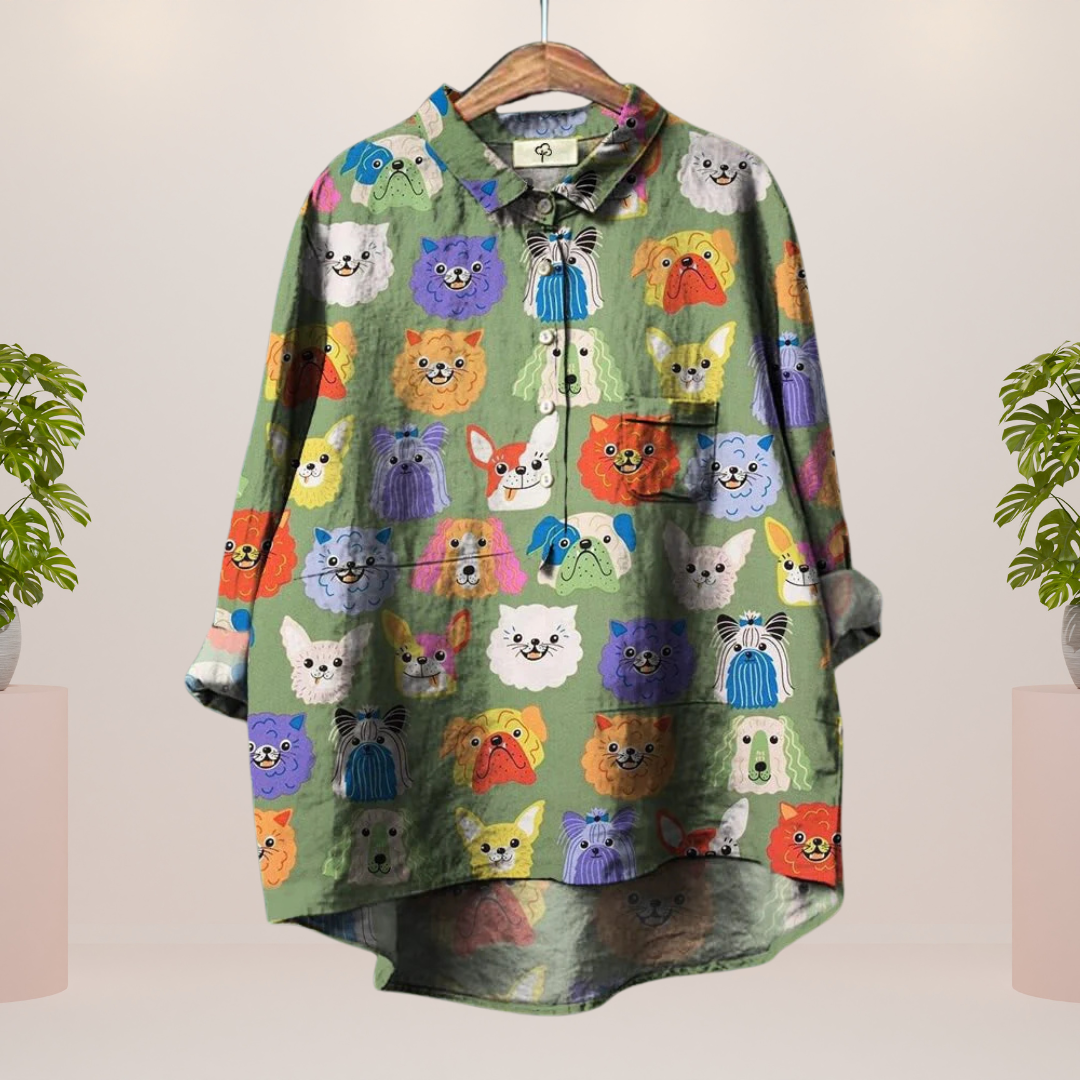 Freya | Modisches Kunstshirt mit auffälligem Druckdesign