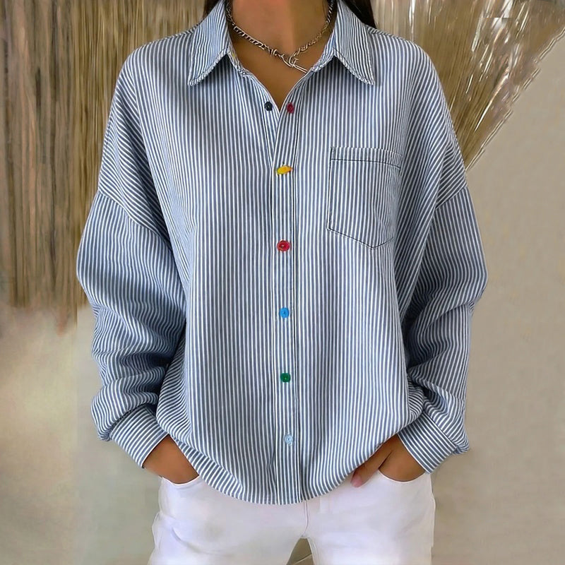 Ella | Elegantes Shirt Damen Streifen