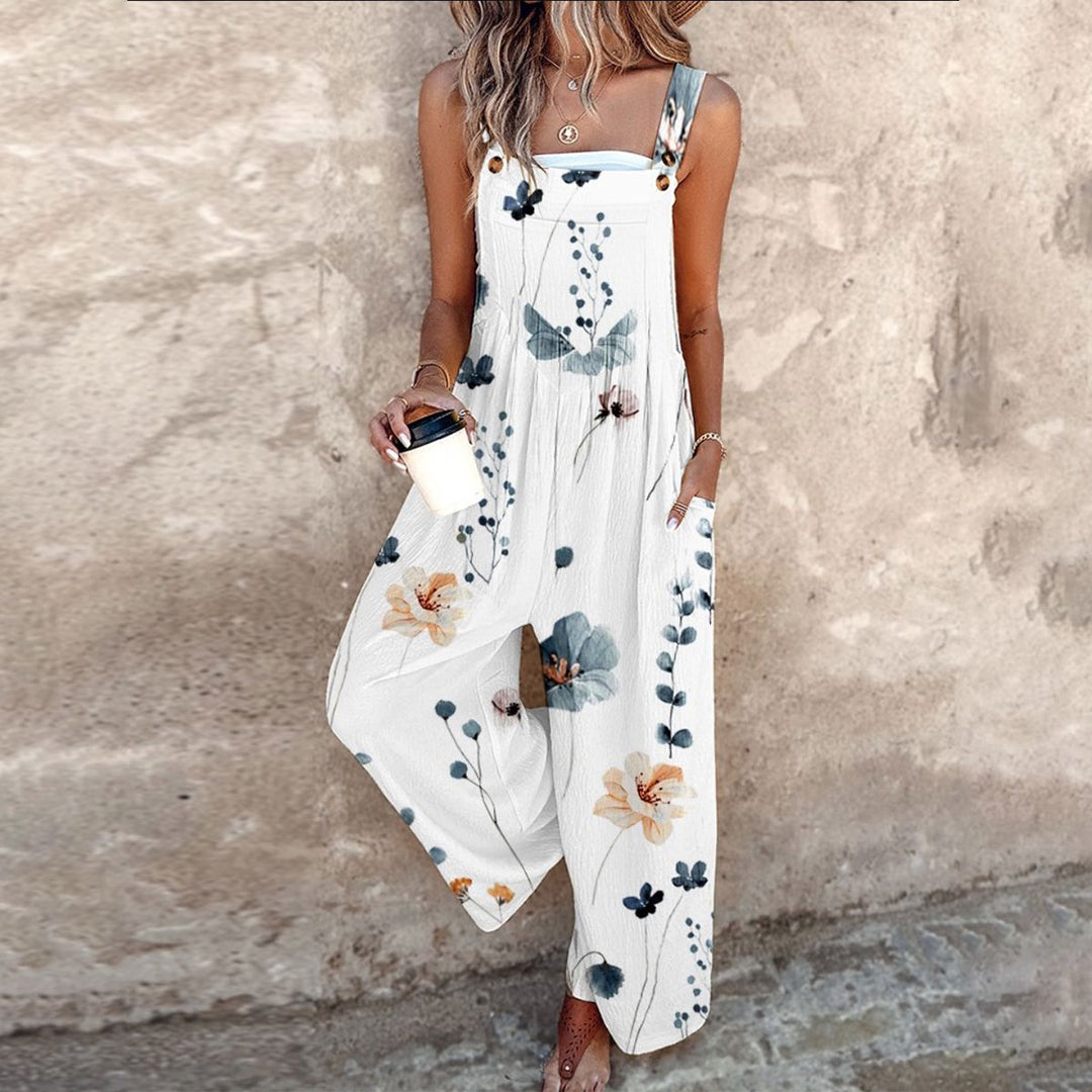 Elena | Damen Latzhose mit feinem Print im Trendlook