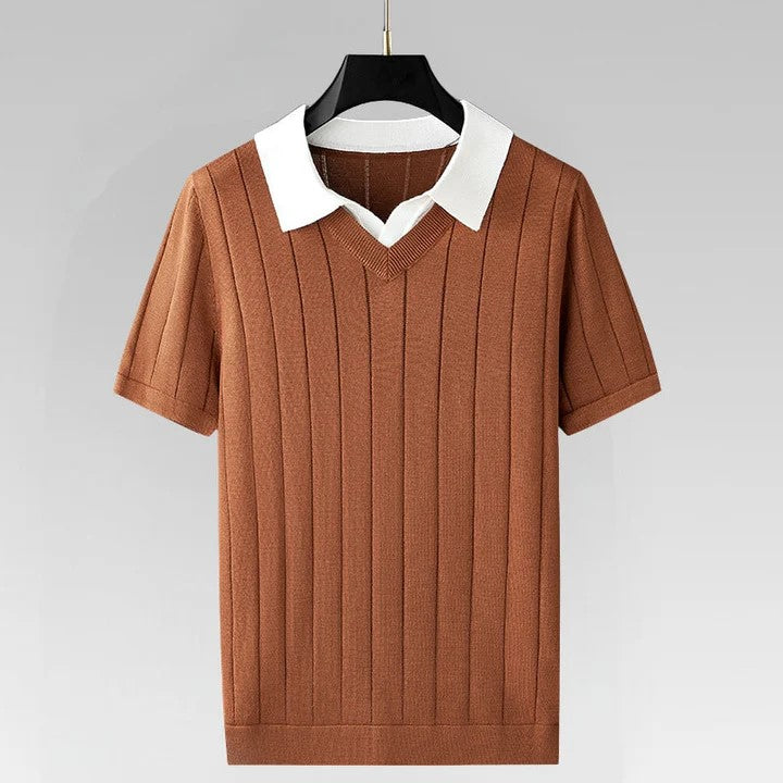 VICTOR LANCASTER | Mehrlagiges Strickpolo