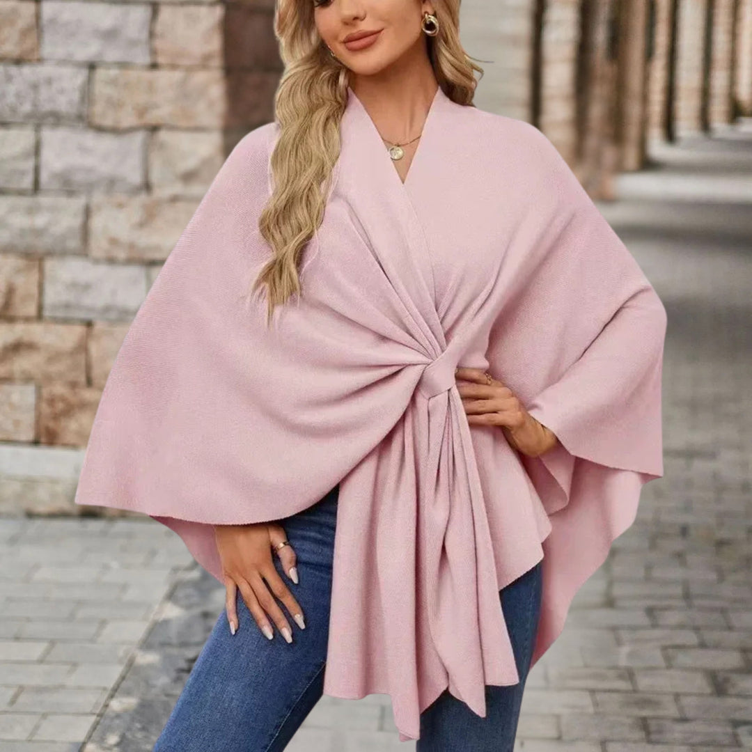 Nina | Zeitloser Damen Poncho für Alltag & Freizeit