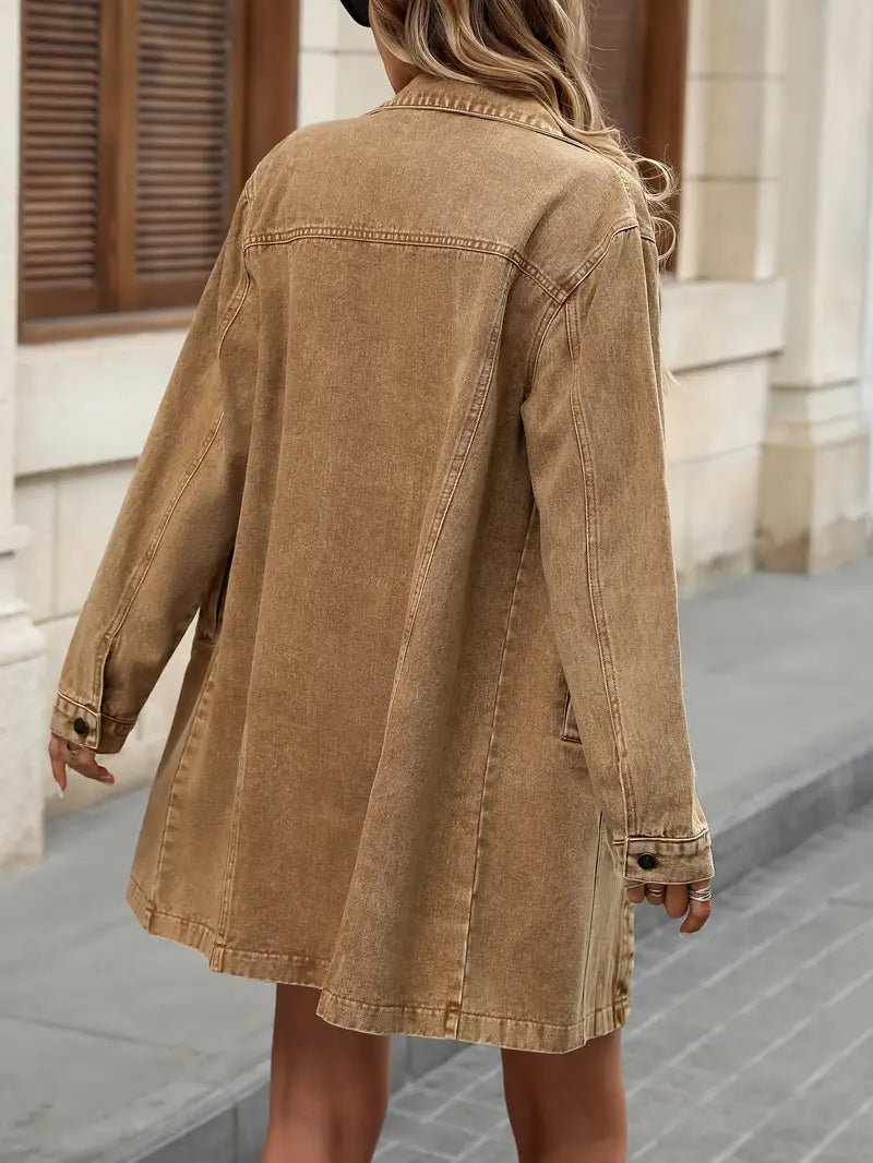 Jana | Klassische Jeansjacke mit aufgesetzten Taschen