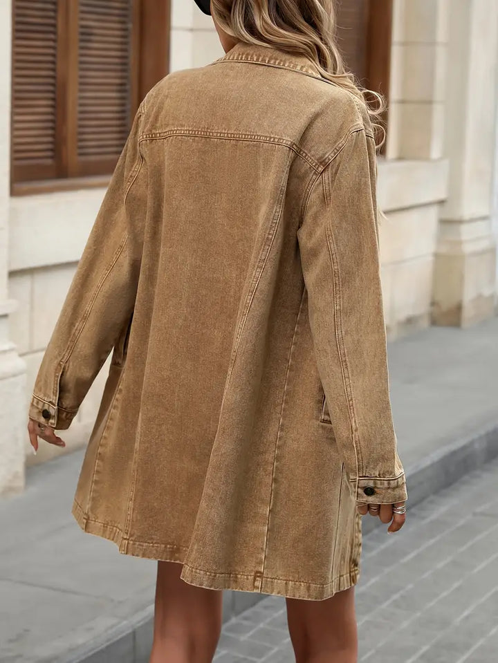 Jana | Klassische Jeansjacke mit aufgesetzten Taschen