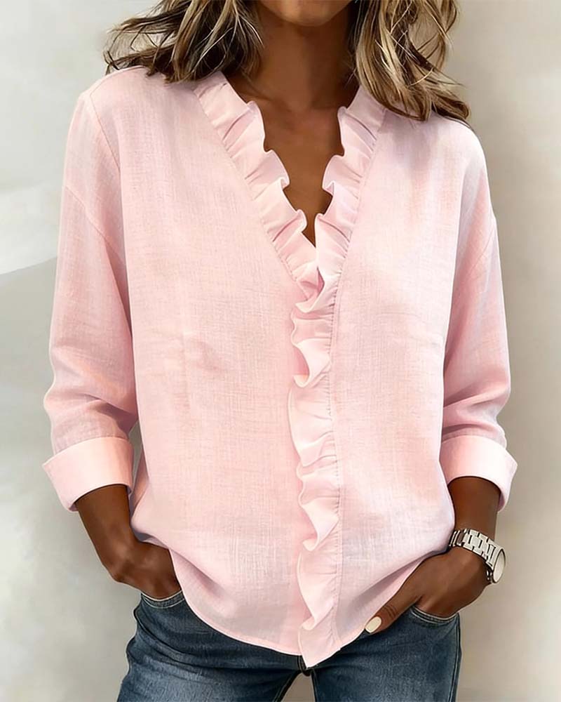 Lina | Zeitlose Damenbluse mit Volantdetails