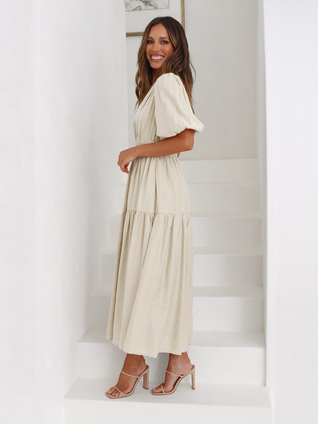 Enola | Luftiges Kleid mit zarten Puffärmeln