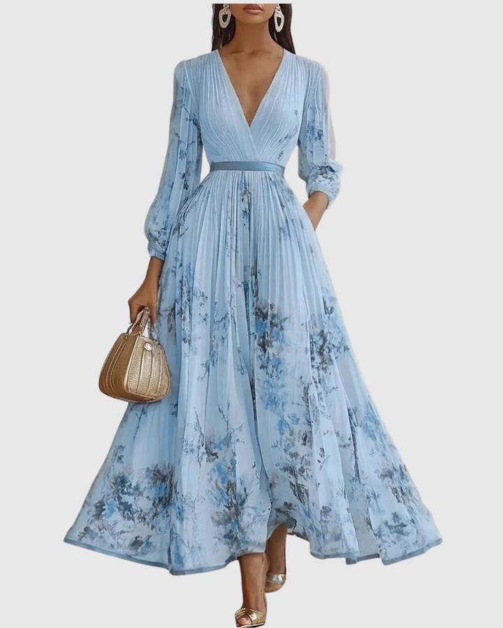 Leona | Stilvolles Maxikleid mit edlen Falten