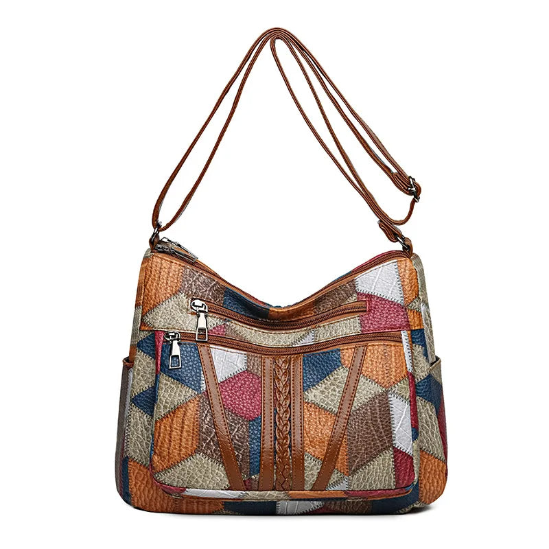 Marina | Patchwork-Tasche aus veganem Leder