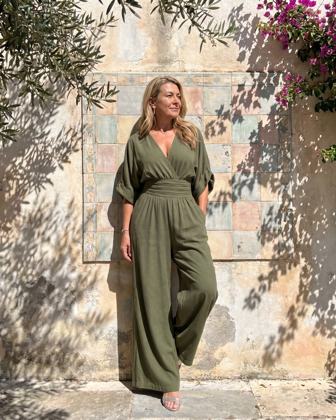 Clara | Schicker Jumpsuit Damen Drapiert Stil